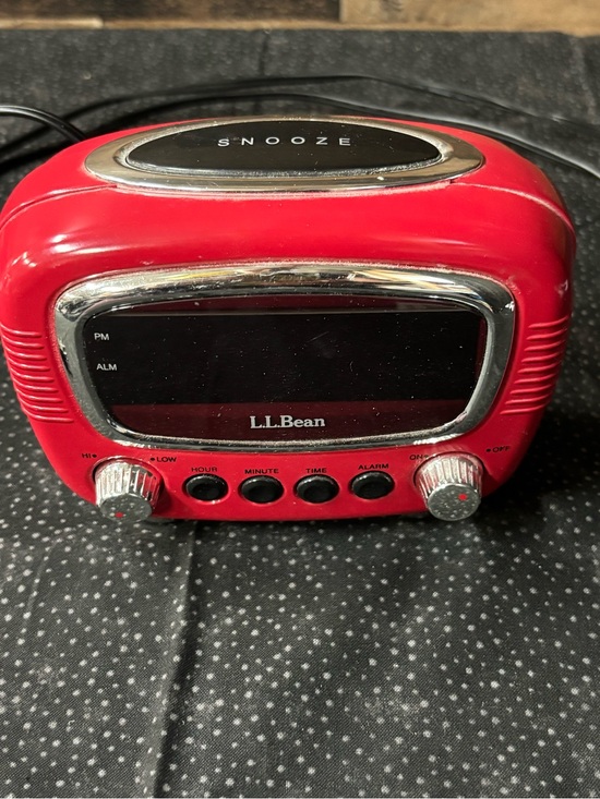 L.L. Bean Other - L.L. Bean Red Retro-Style Digital Alarm Clock